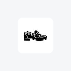 Modern Wingtip Shoes and footwear line Icon set isolated on white background line vector illustration Pixel perfect

