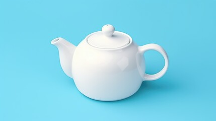 3d Illustration Simple Minimalist Teapot Isolated Background