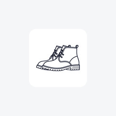Yellow Chukka Boots Shoes and footwear Flat Color Icon set isolated on white background flat color vector illustration Pixel perfect