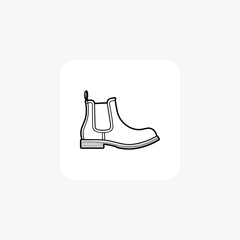 Brown Leather Derby Shoes and footwear Flat Color Icon set isolated on white background flat color vector illustration Pixel perfect