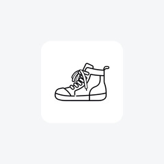 Vibrant Sock Sneakers  Shoes and footwear line   Icon set isolated on white background line   vector illustration Pixel perfect


