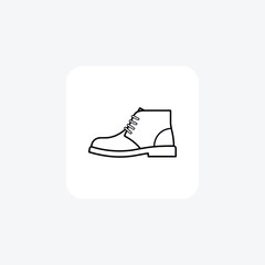 Yellow Chukka Desert Boots  Shoes and footwear line   Icon set isolated on white background line  vector illustration Pixel perfect

