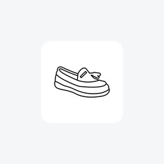  Tassel Loafers Leather Shoes and footwear line Icon set isolated on white background line  vector illustration Pixel perfect

