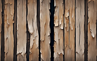 Old wooden fence texture background. Old wooden brown background. Generative AI