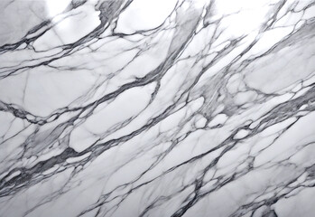 White marble background with black streaks. Black white with marble background. Generative AI