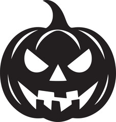 Pumpkin silhouette icon isolated on a white background halloween element vector 