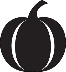 Pumpkin silhouette icon isolated on a white background halloween element vector 