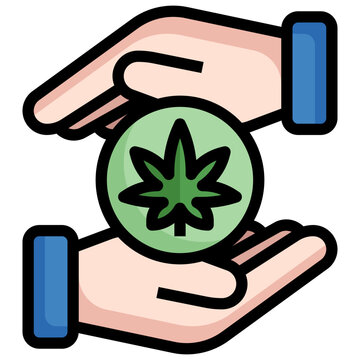 cannabis support filled outline icon,linear,outline,graphic,illustration