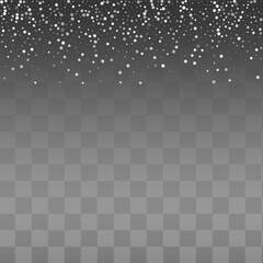 White Snowflake Vector Transparent Background.