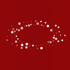 Gray Snowfall Vector Burgundy Background. Xmas
