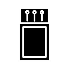 Box Fire Match Icon Solid