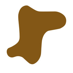 brown blob shape