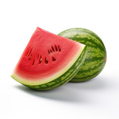 Fresh Watermelon on a white background, Generative AI