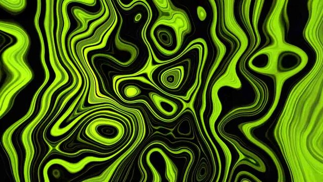 Abstract green motion liquid Contours Fractual Background Animation

