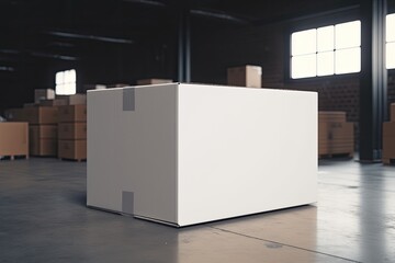 A detailed and attractive mockup of a blank white shining box
