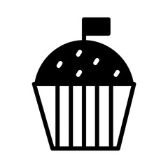 Cake Cup Food Solid Icon