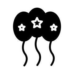 July Ballon Party Solid Icon
