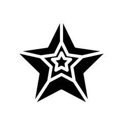 July Banner Star Solid Icon