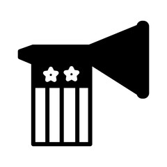 Instrument Music Trumpet Solid Icon