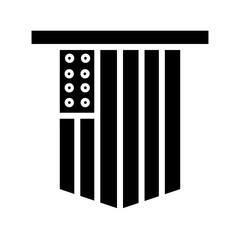 July Banner Day Solid Icon