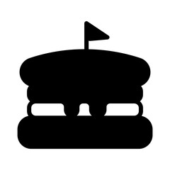 July Burger Food Solid Icon