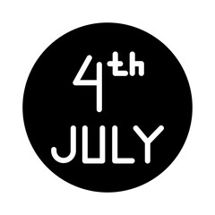 July Date Event Solid Icon