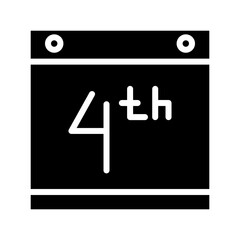 July Calendar Schedule Solid Icon