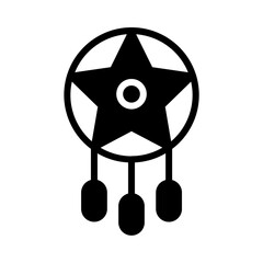 July Decoration Star Solid Icon