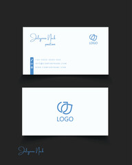 White Modern creative business card and name card, horizontal simple clean template vector design, 