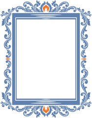 Classic engraved frame design for wedding