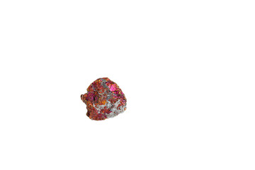 chalcopyrite mineral stone macro on white background
