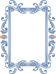 Classic engraved frame design for wedding