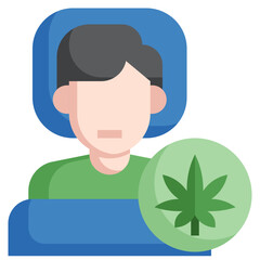 sleep weed filled outline icon,linear,outline,graphic,illustration
