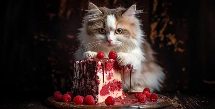 Cat Eating Cake Images Browse 3 639 Stock Photos Vectors and Video Adobe Stock
