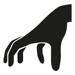 Hand icon symbol vector image. Illustration of the human finger design image