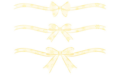 Christmas wrapping ribbon, silver with gold lines and snowflakes