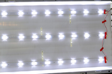 Installing Led light strips as a backlight for a TV television device, transforming and converting...