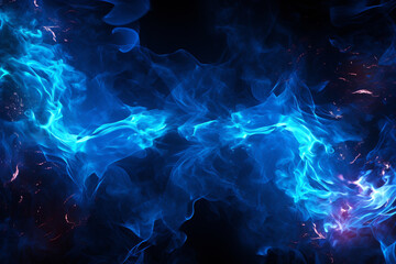 hot blue fire neon dark background