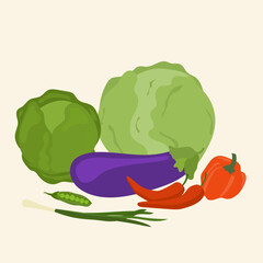 Vegetable Healthy Vegetarian Diet Vitamin Food Harvest Vegan Food Farm Market Symbol Icon Element