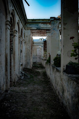 The interior of an abandoned building is a place of stillness and decay. The air is thick with dust...