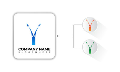 Creative modern letter Y logo. y Letter Design Vector.