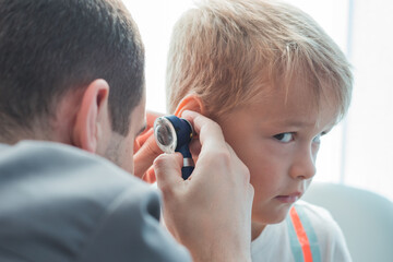 child with binoculars