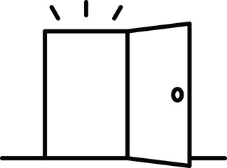 シンプルな線画のドア