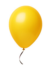 Yellow Rubber Balloon. Party, Birthday, Celebration. 