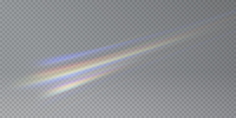 Vector rainbow crystal lights png. Rainbow comet. Light effect of a diamond explosion with glare. Blur effect with floating delicate sparkles and glass. Soaring plasma effect.   © Виктория Проскурина