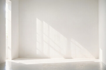 Fototapeta premium White minimalist space background