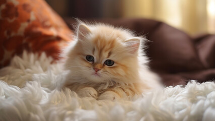 A baby cat so cute it's indistinguishable from a doll.