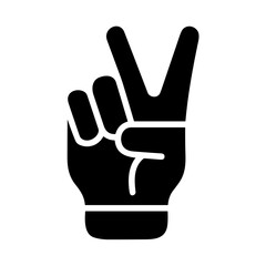 Hand icon symbol vector image. Illustration of the human finger design image