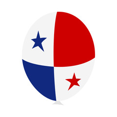 Panama flag in the shape of a balloon. Illustration
