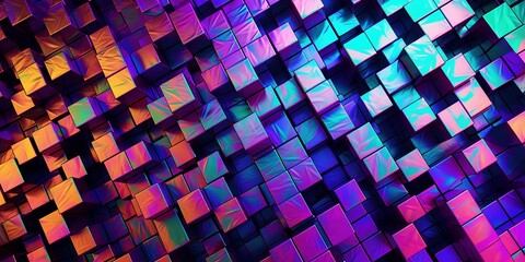 purple and blue 3d squares background texture
